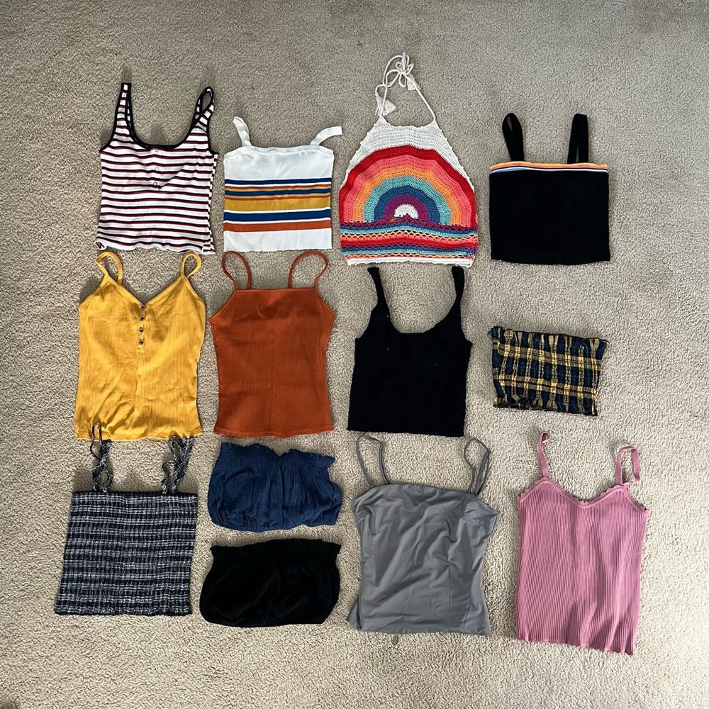 14 Colorful Tank/TubeTops Collection